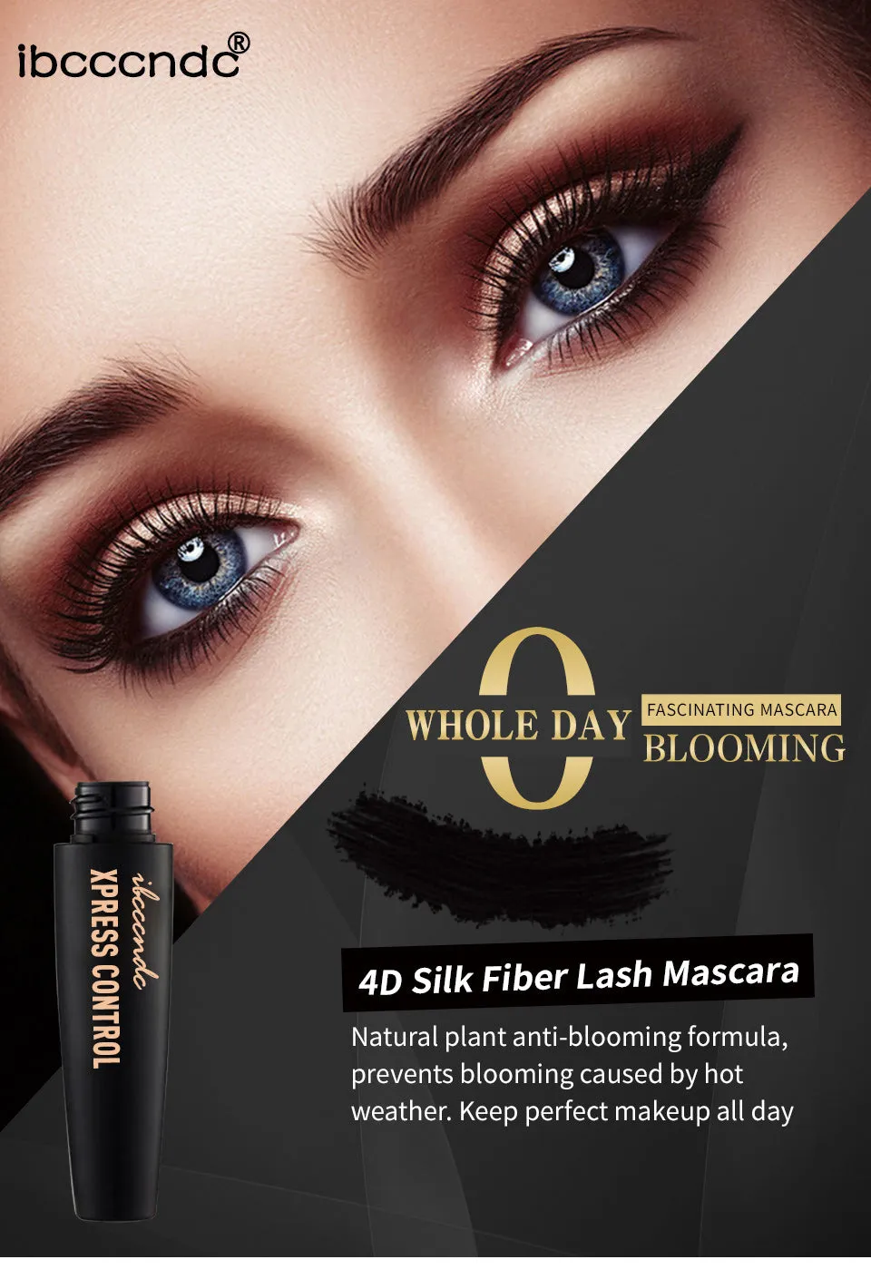 4D Silk Fiber Lash Black Thick Mascara Waterproof  For Eyelash Extension