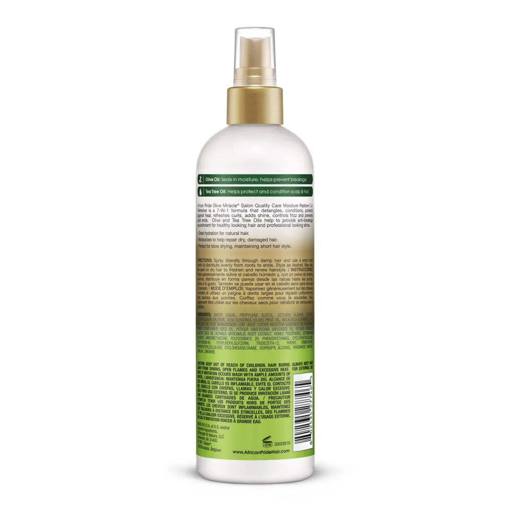 African Pride Olive Miracle Moisture Restore Curl Refresher 355ml