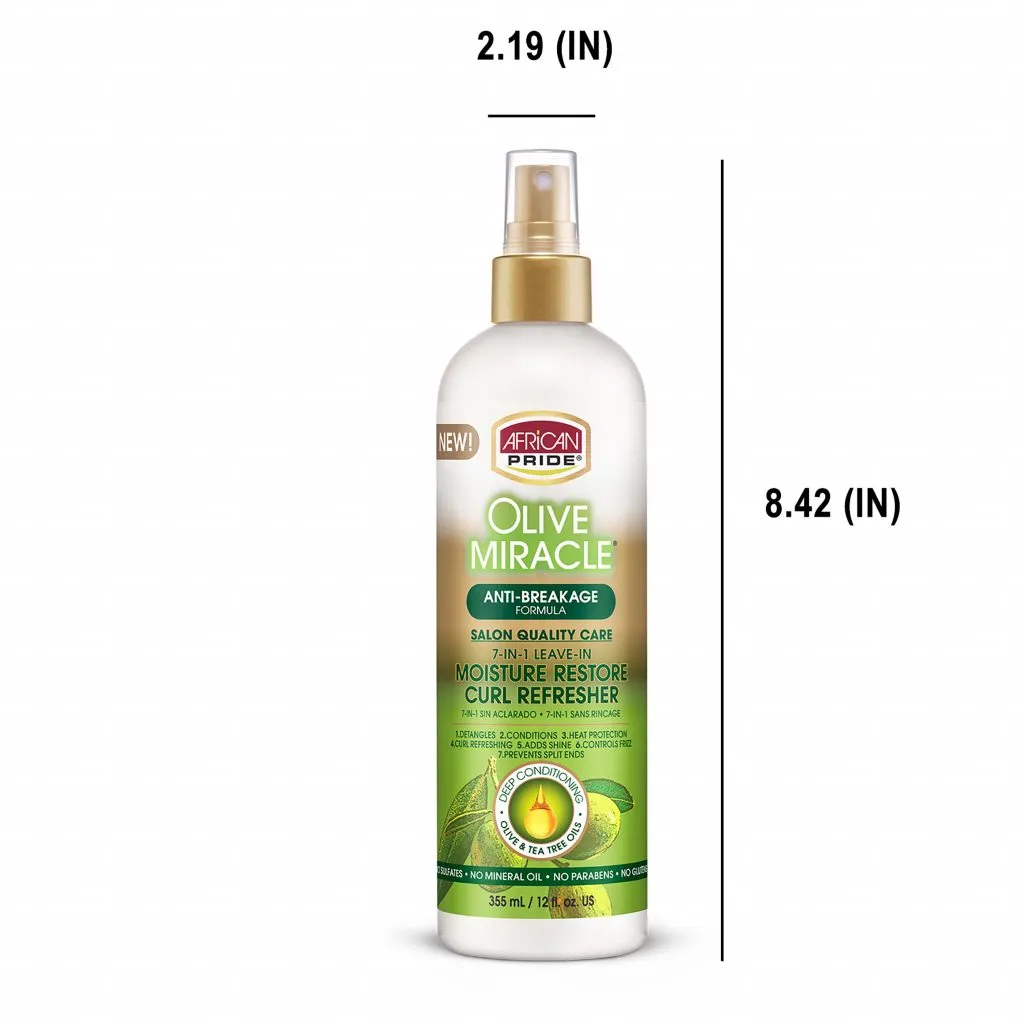 African Pride Olive Miracle Moisture Restore Curl Refresher 355ml