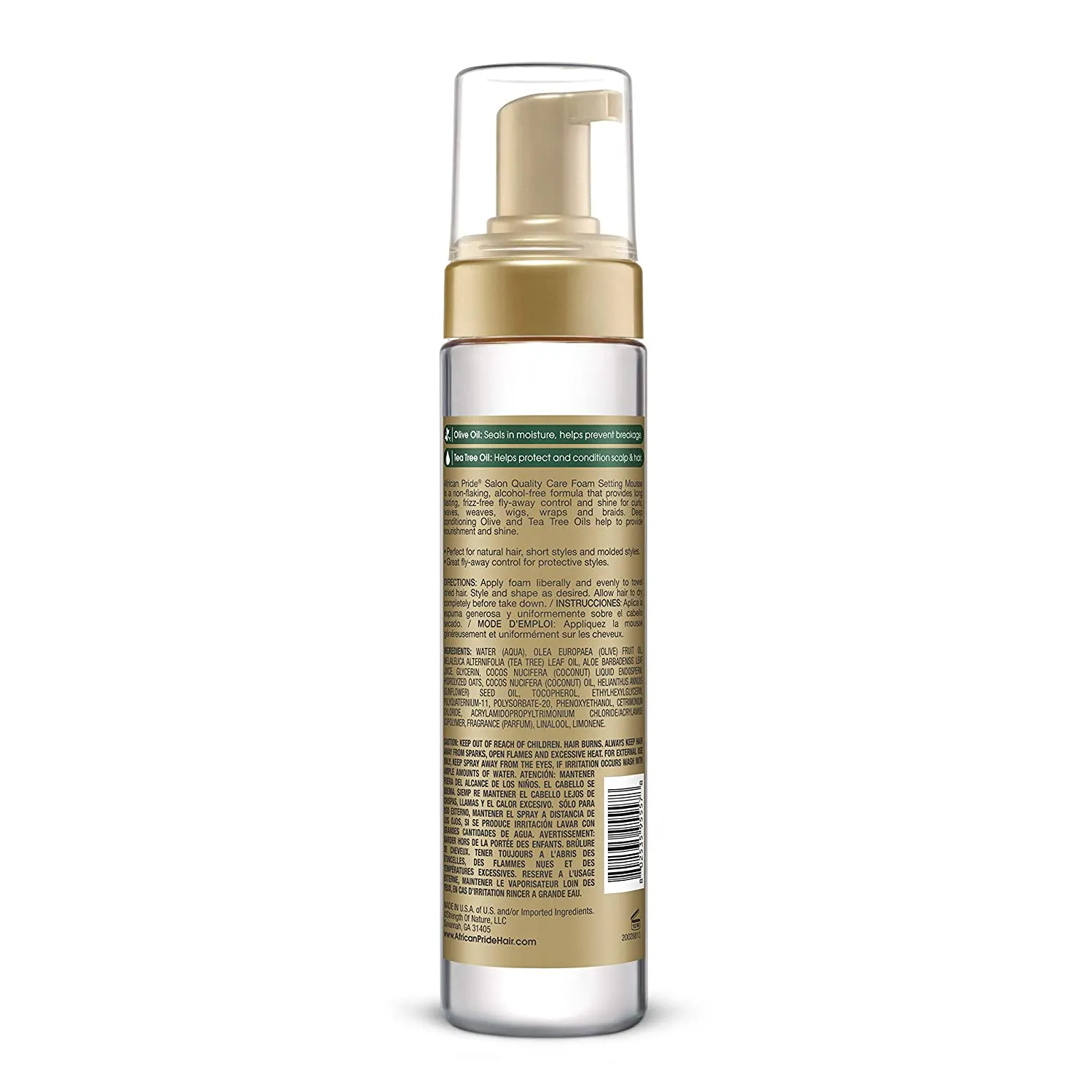 African Pride Olive Miracle Non-Flaking Foam Setting Mousse