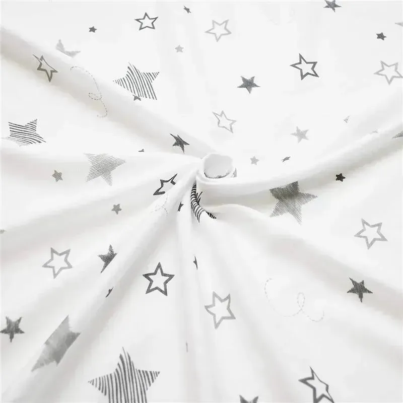 American Baby - Printed 100% Cotton Jersey Knit Fitted Crib Sheet, Super Stars