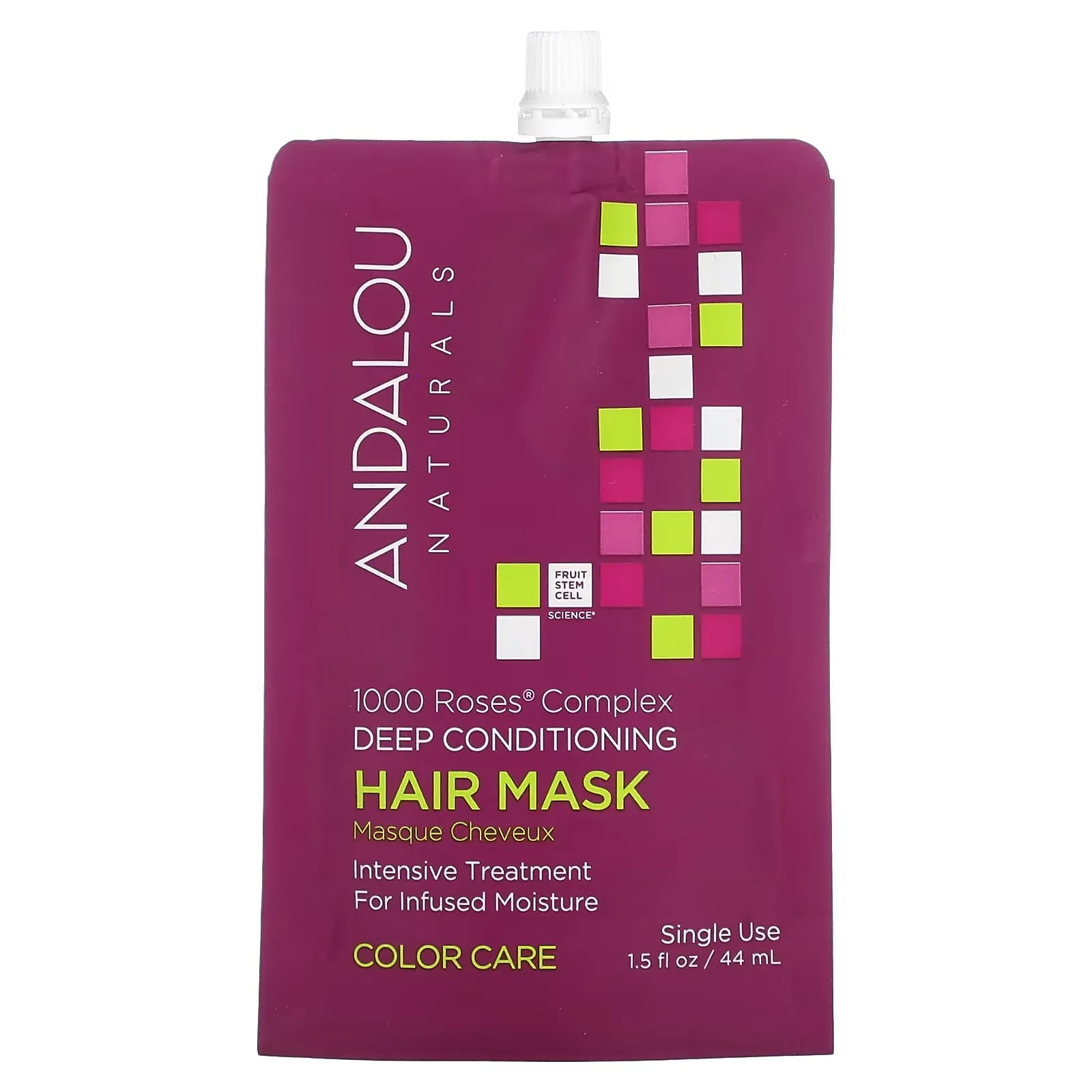 Andalou Naturals Roses Farbpflege deep hair care mask, 44 ml.