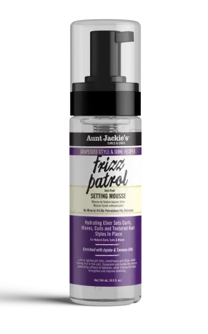 Aunt Jackie's FRIZZ PATROL Anti-Poof Twist & Curl Setting Mousse 244ml