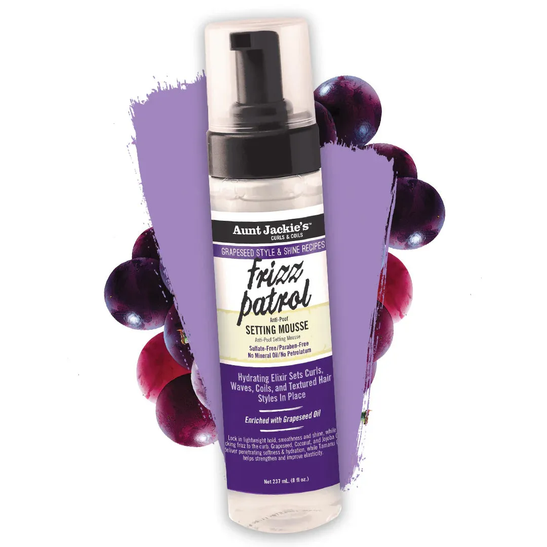 Aunt Jackie's FRIZZ PATROL Anti-Poof Twist & Curl Setting Mousse 244ml