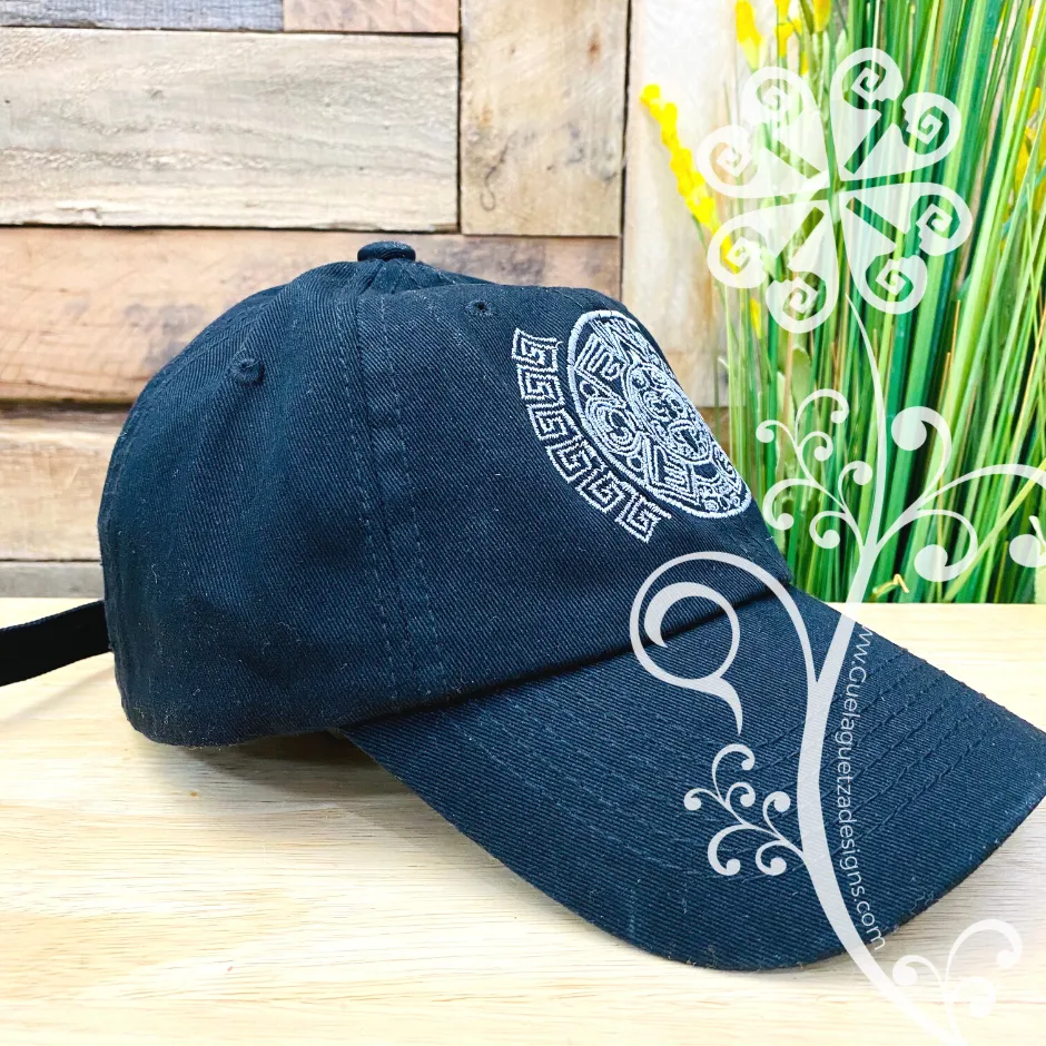 Aztec Calendar Embroider Cap