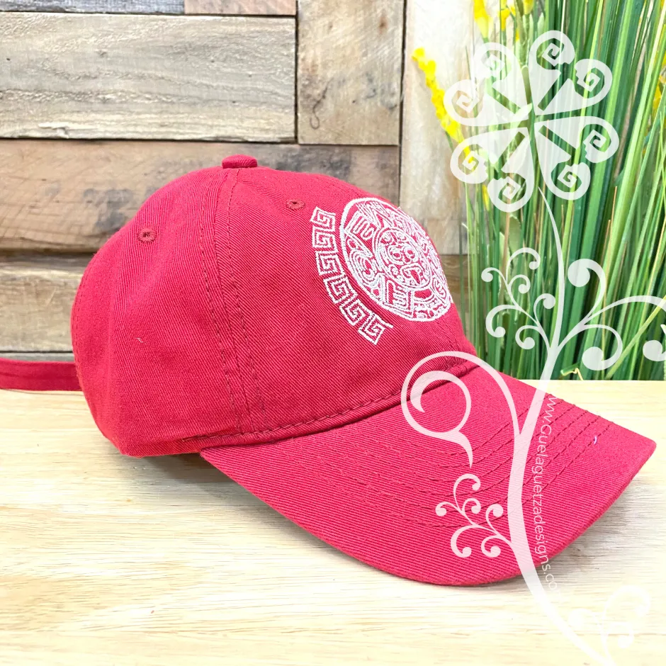 Aztec Calendar Embroider Cap