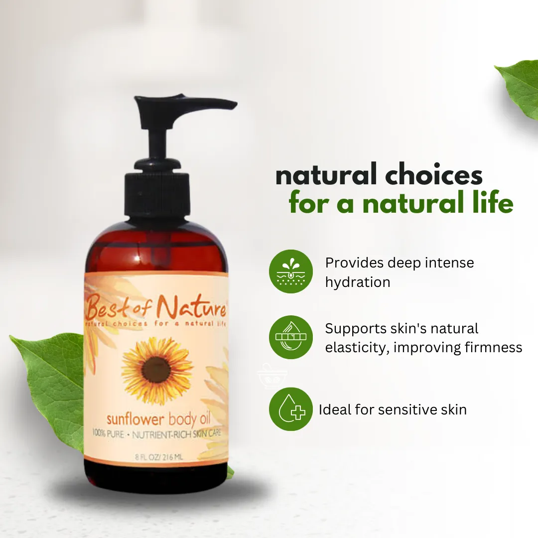 Best of Nature Sunflower Massage & Body Oil - 100% Pure