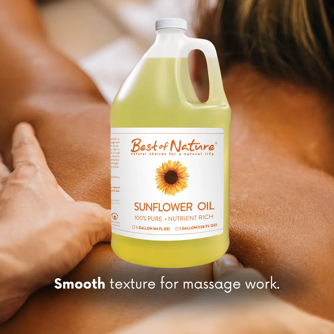 Best of Nature Sunflower Massage & Body Oil - 100% Pure