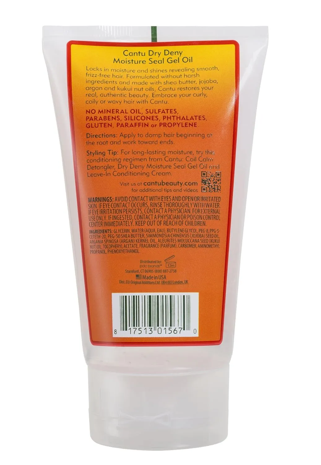 Cantu Shea Butter Natural Hair Dry Deny Moisture Seal Gel Oil 142g