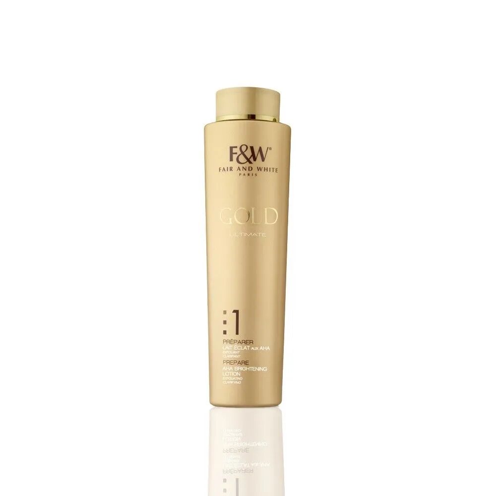 F&W Gold Ultimate Prepare 1 AHA Brightening Lotion - 360ml