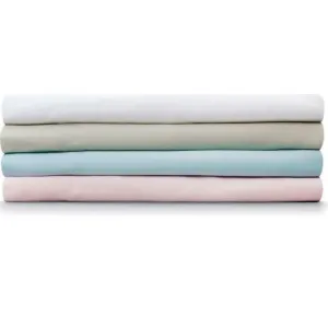 Giggle Baby - 2 Pack Organic large pram/Crib sheets To fit mattress: up to 95cm x 40cm. White.