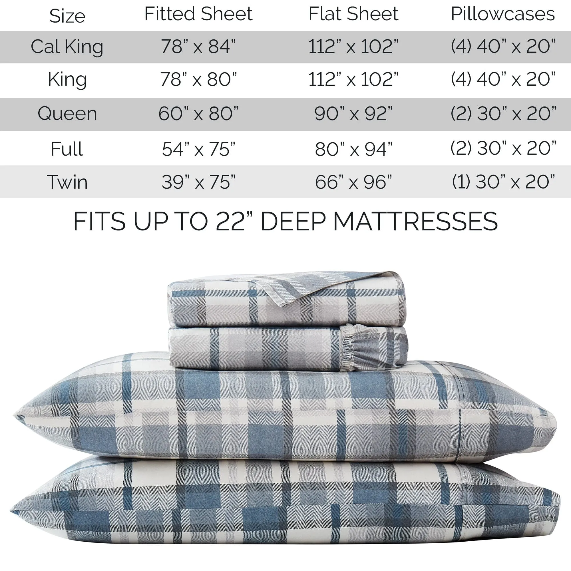 Highland Extra Deep Pocket Sheet Set