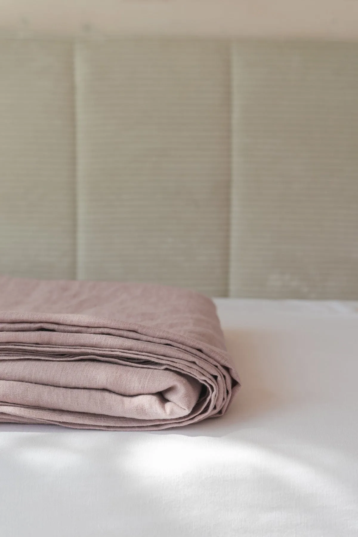 Linen sheets set in Dusty Rose