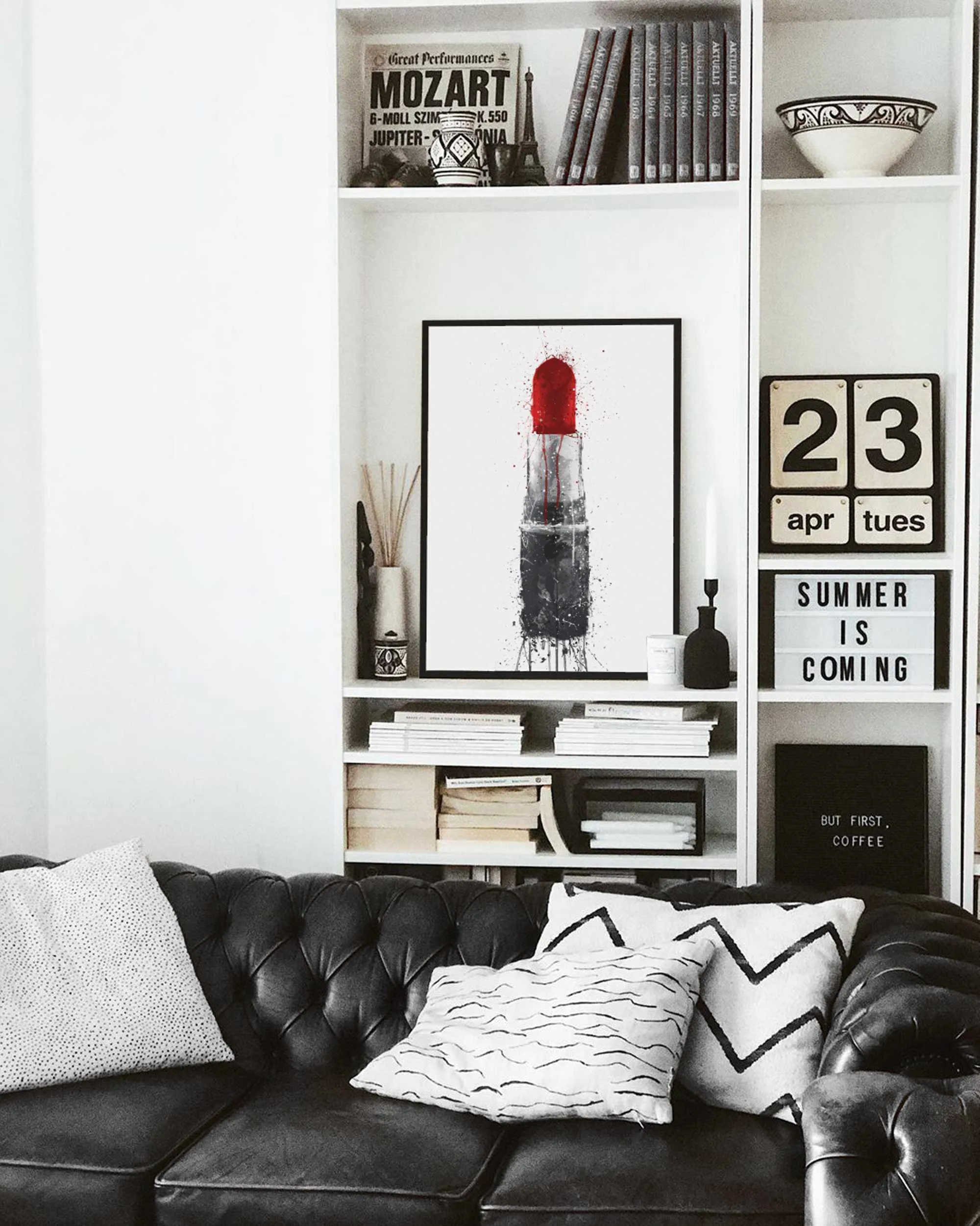 Lipstick Wall Art Print 'Ruby Woo'