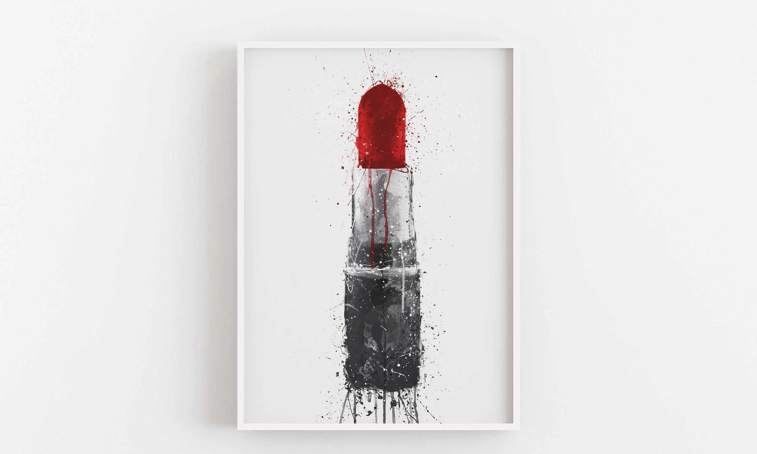 Lipstick Wall Art Print 'Ruby Woo'