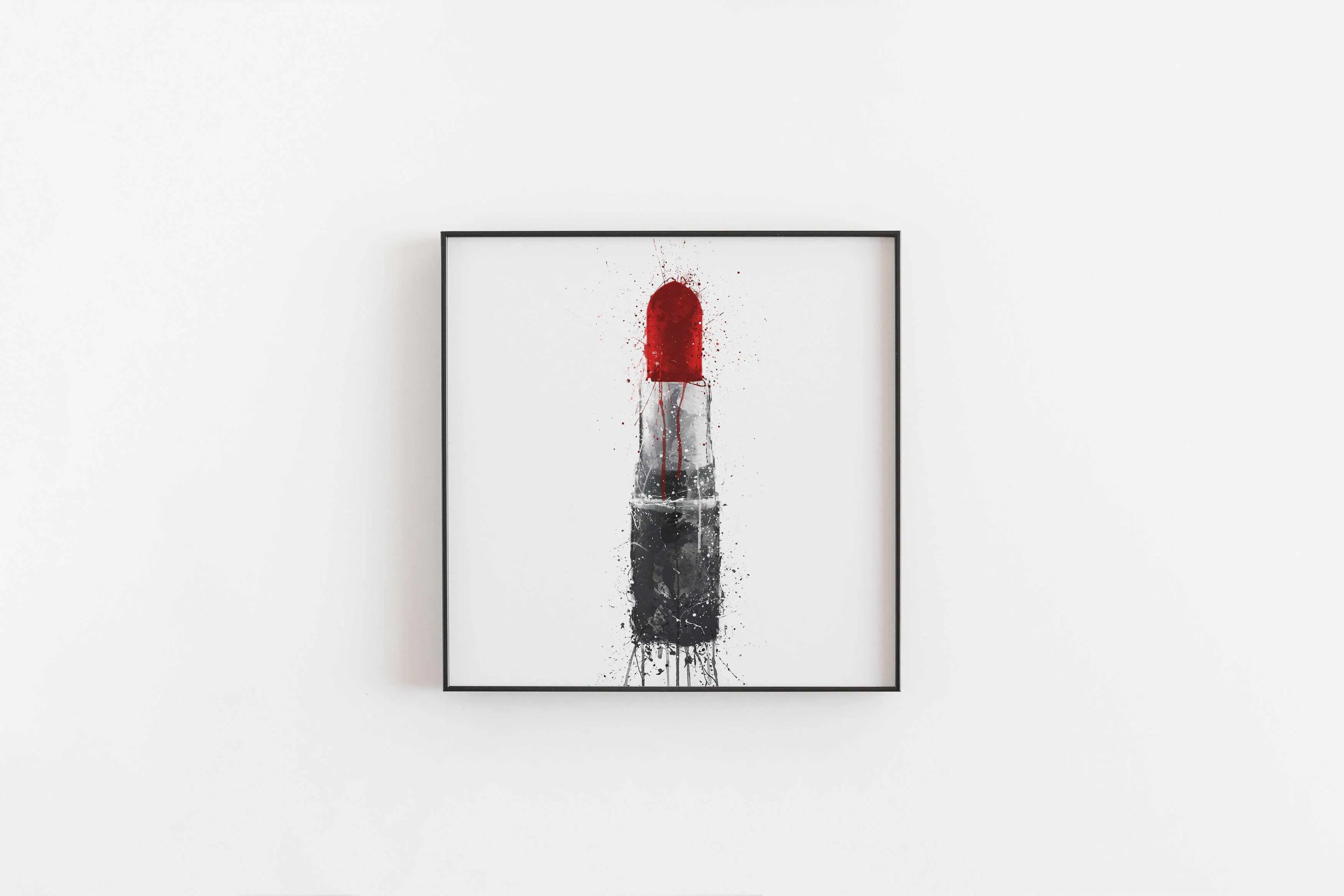 Lipstick Wall Art Print 'Ruby Woo'