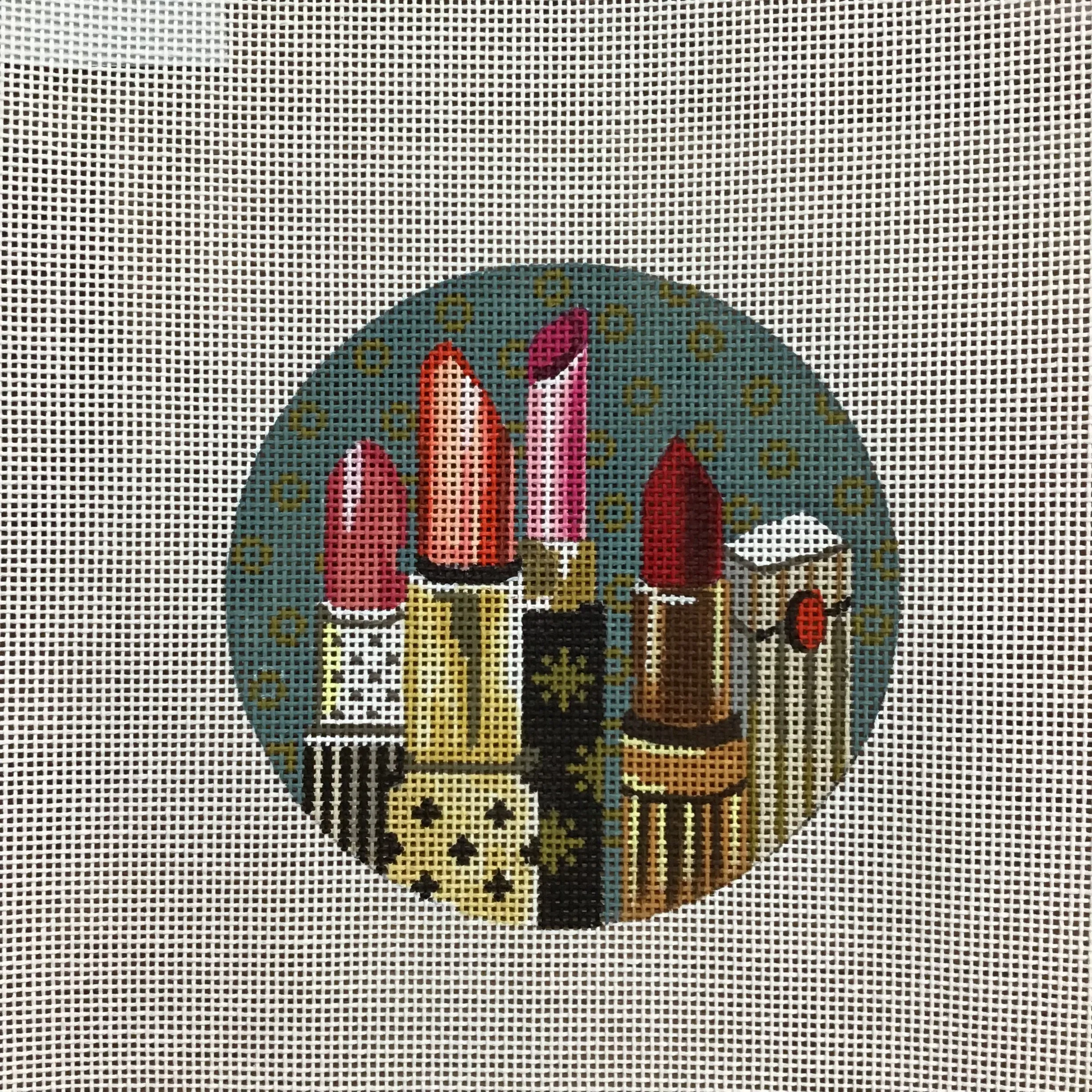 Lipsticks Round Canvas