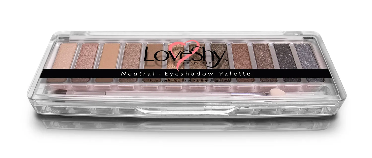 LoveShy Cosmetics Neutral 12 Shade Eyeshadow Palette