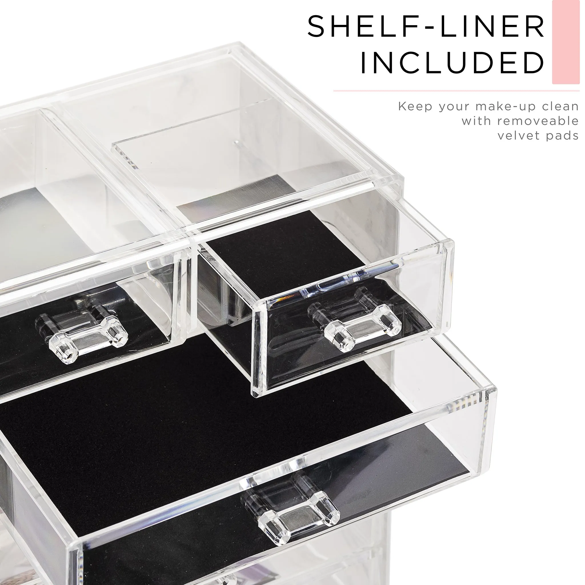 Marble Makeup Organizer Set (6 Drawer)