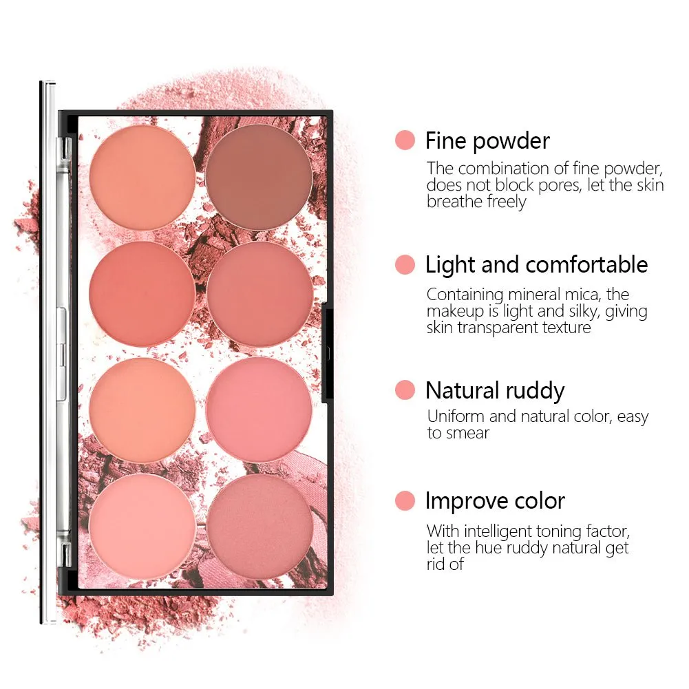 Miss Rose 8 Color Blush Palette