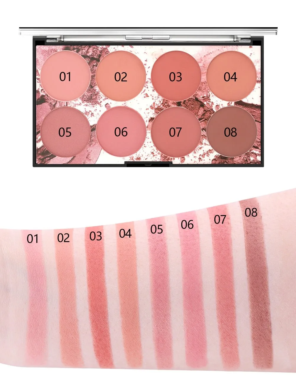 Miss Rose 8 Color Blush Palette