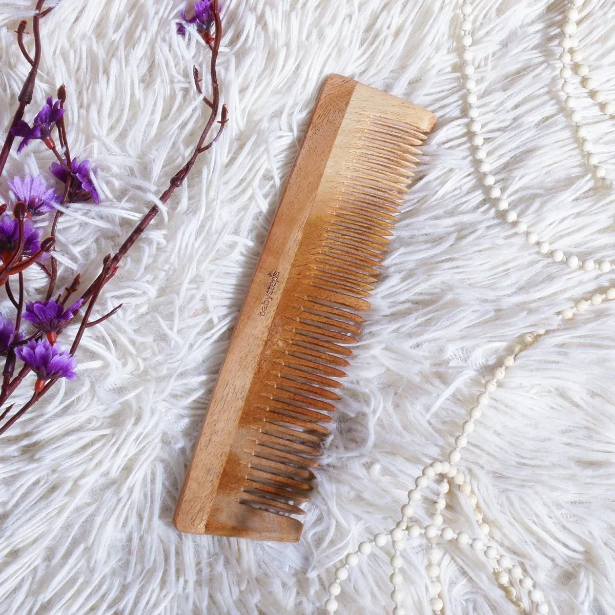 Neem Wood Comb | Wooden Comb | Dual Tooth