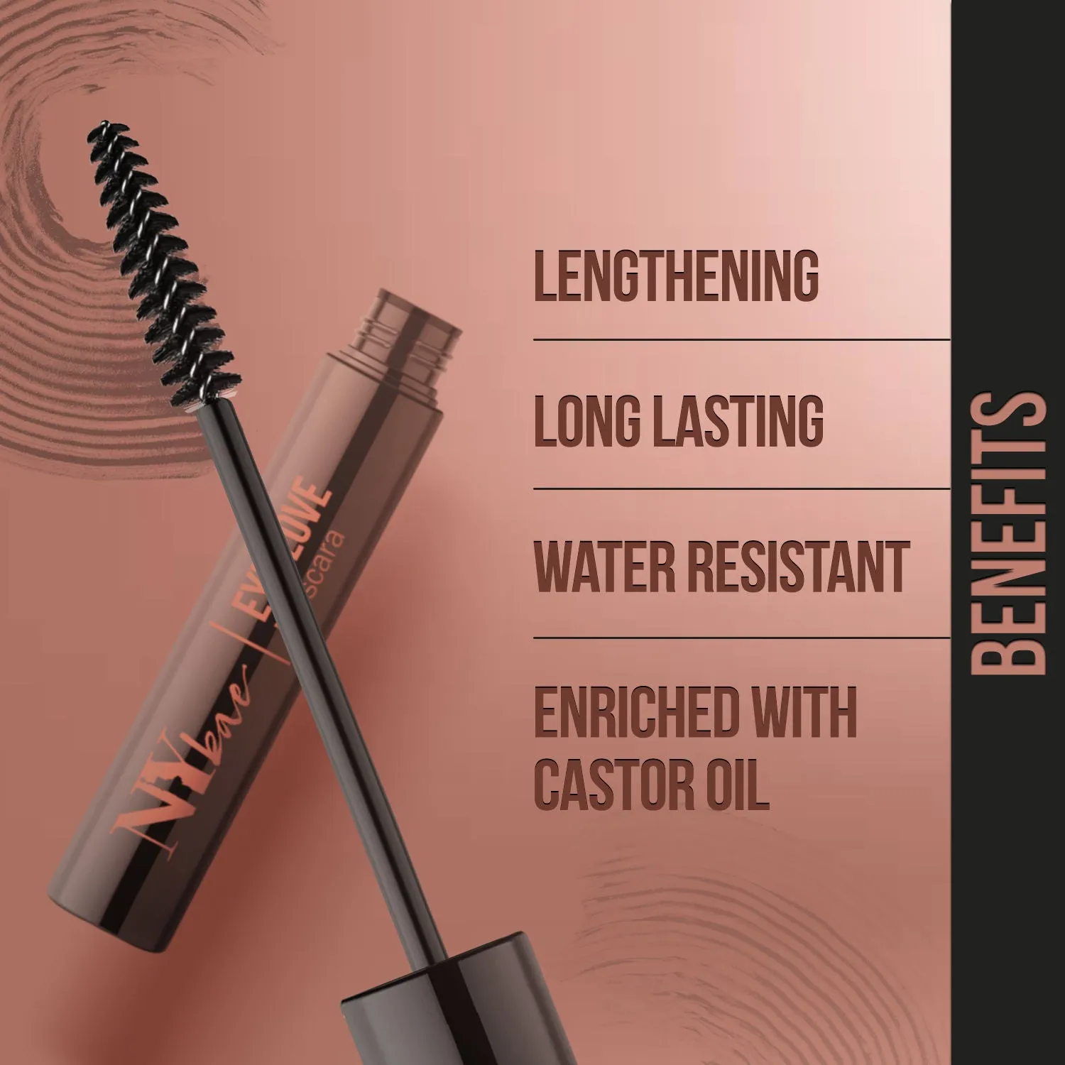 NY Bae Eye Love Lengthening Mascara | Long Lasting | Water Resistant | Enriched with Castor Oil | Long Lashes (8 ml)