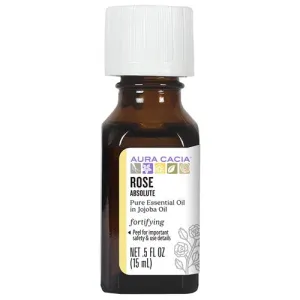 Precious Essentials Oil Rose Absolute Jojoba, 0.5 Oz By Aura Cacia