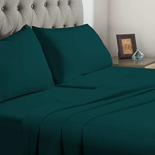 Split King Sheets for Adjustable Beds 5-Piece Split King Sheet Set, 800 Thread Count 100% Egyptian Cotton,12" Deep Pocket Adjustable Bed Sheets, Teal Solid